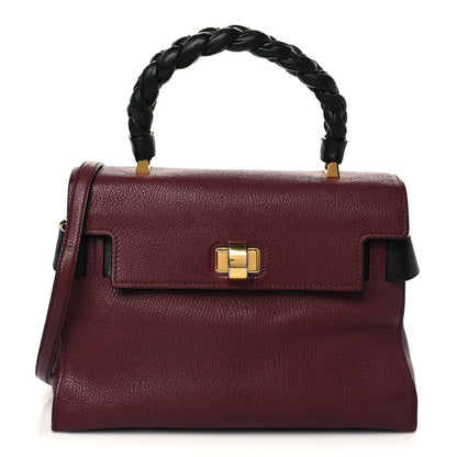 Miu Miu Goatskin Madras Click Top Handle Ribes Black 1 of 5