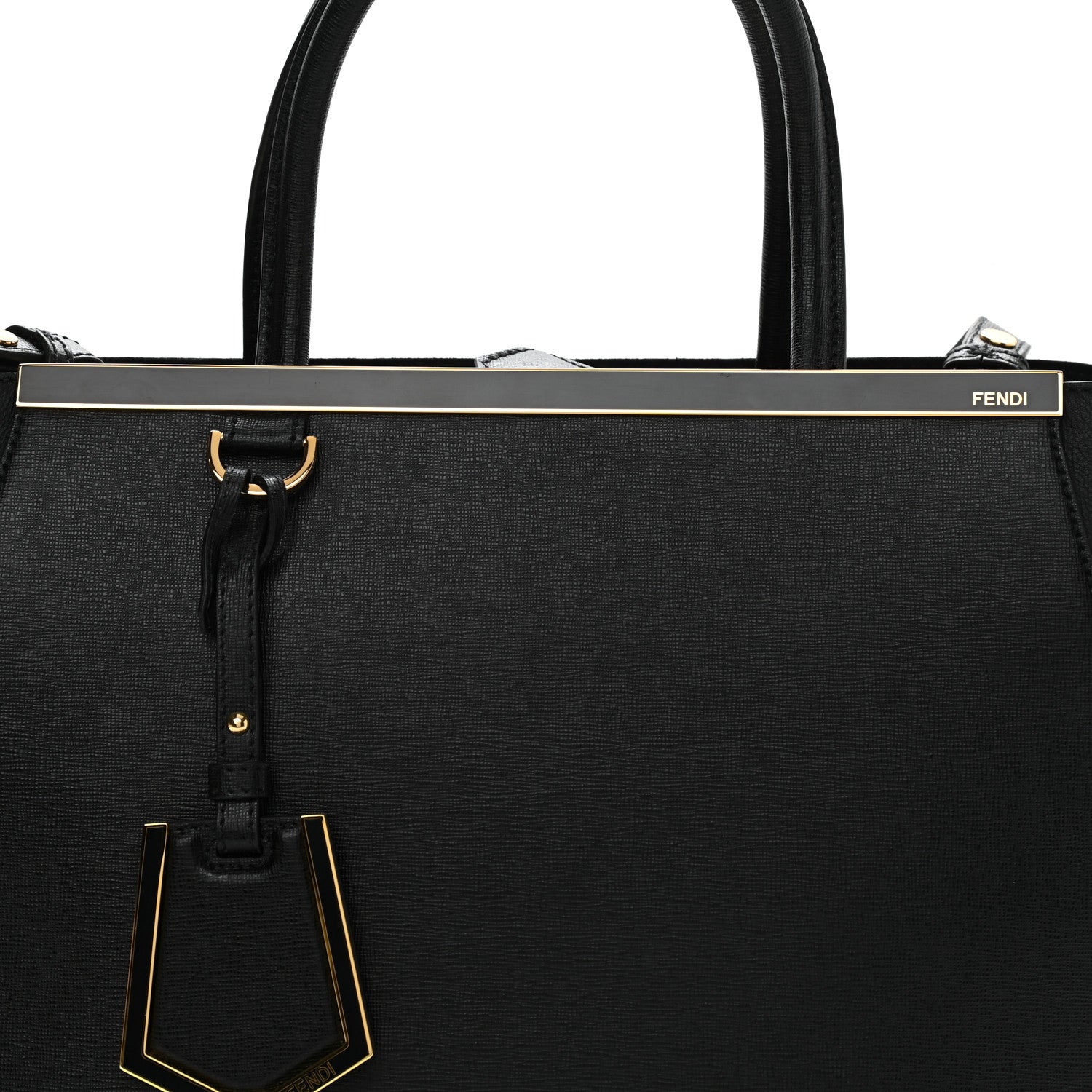 Fendi Vitello Elite Regular 2Jours Tote Black 8 of 10