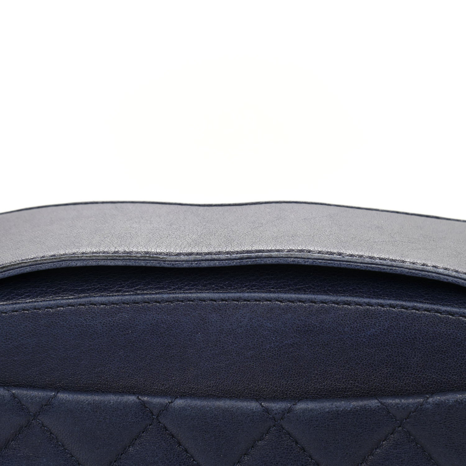 Chanel Lambskin Quilted Flap Shoulder Bag Navy Blue 11 of 11