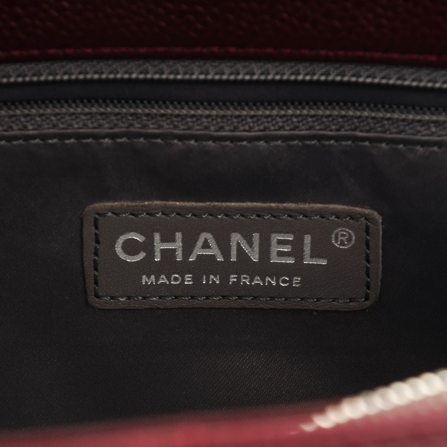 Chanel Caviar Quilted Grand Shopping Tote GST Burgundy 6 of 7