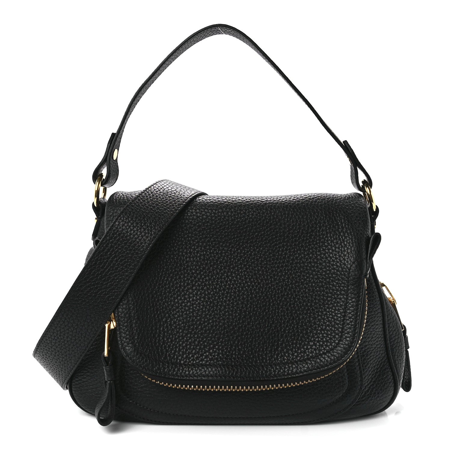 Tom Ford Grained Calfskin Medium Jennifer Crossbody Bag Black 1 of 10