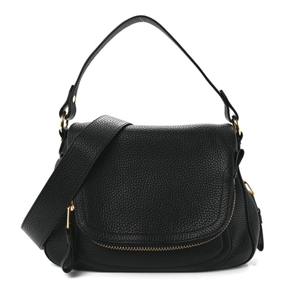 Tom Ford Grained Calfskin Medium Jennifer Crossbody Bag Black 1 of 10