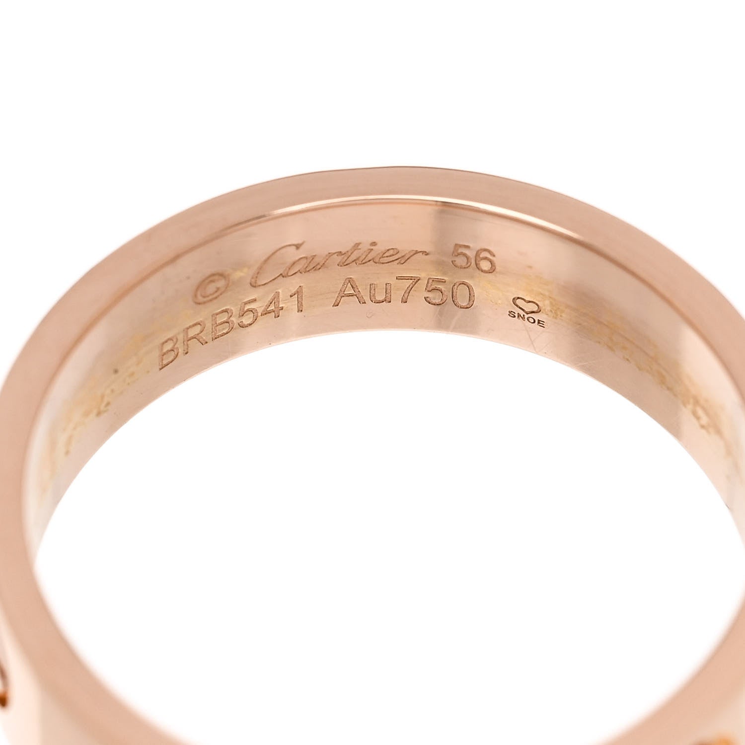 Cartier 18K Pink Gold 5.5mm LOVE Ring 56 7.5 4 of 5