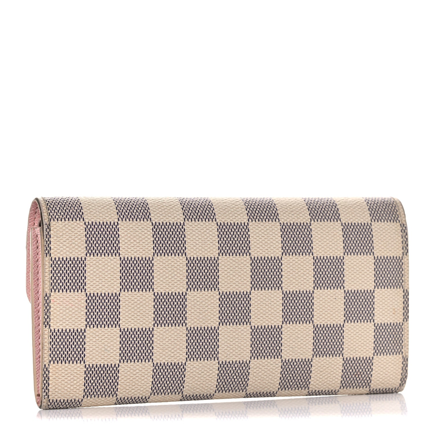 Louis Vuitton Damier Azur Emilie Wallet Rose Ballerine 3 of 20