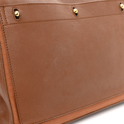 Saint Laurent Calfskin Canvas Medium Muse Two Brown 11 of 14