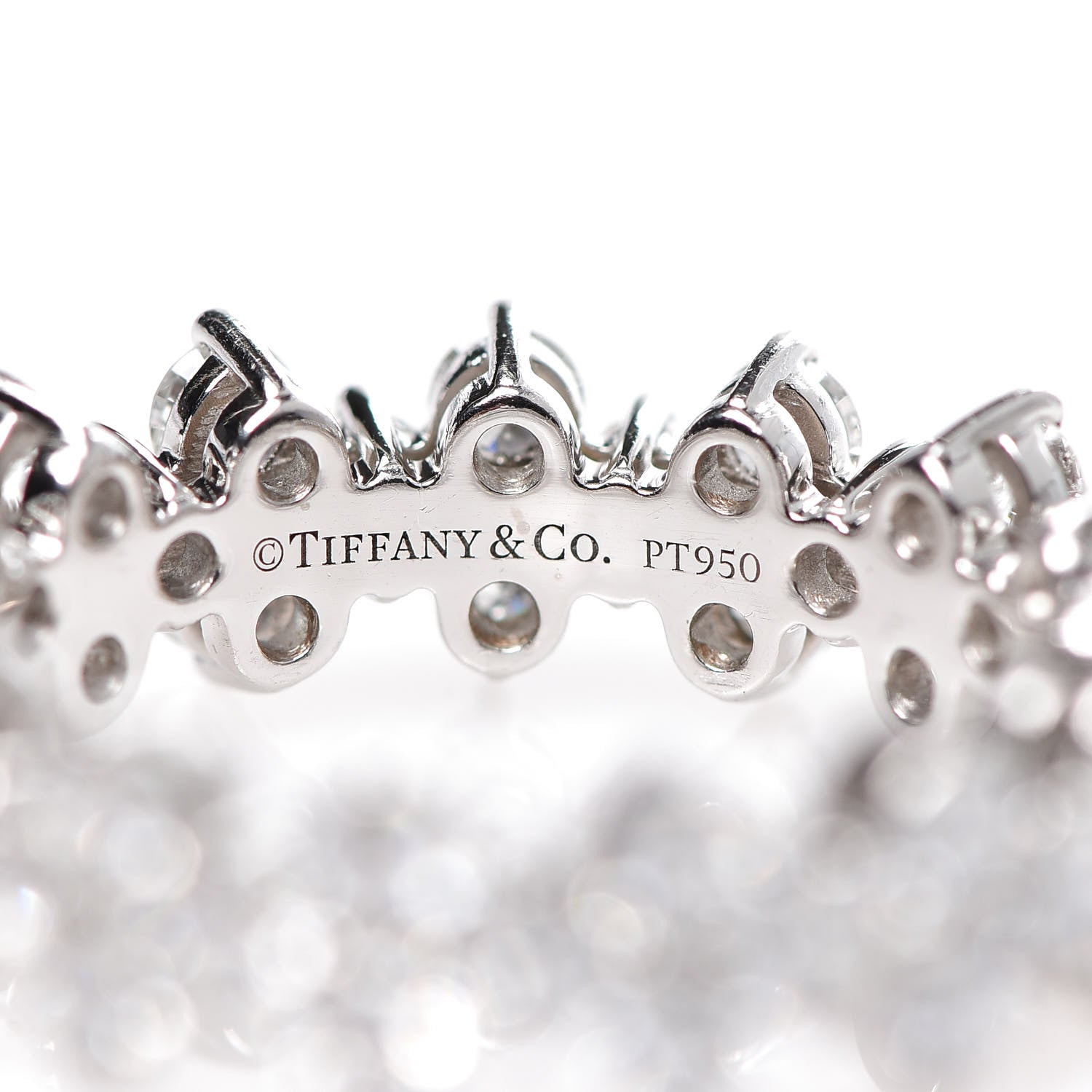 Tiffany Platinum Diamond Aria Eternity Ring 53 6.5 4 of 4
