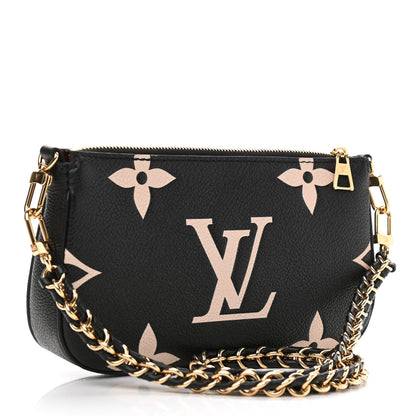 Louis Vuitton Empreinte Monogram Giant Multi Pochette Accessories Mini Pochette Black Beige 3 of 9