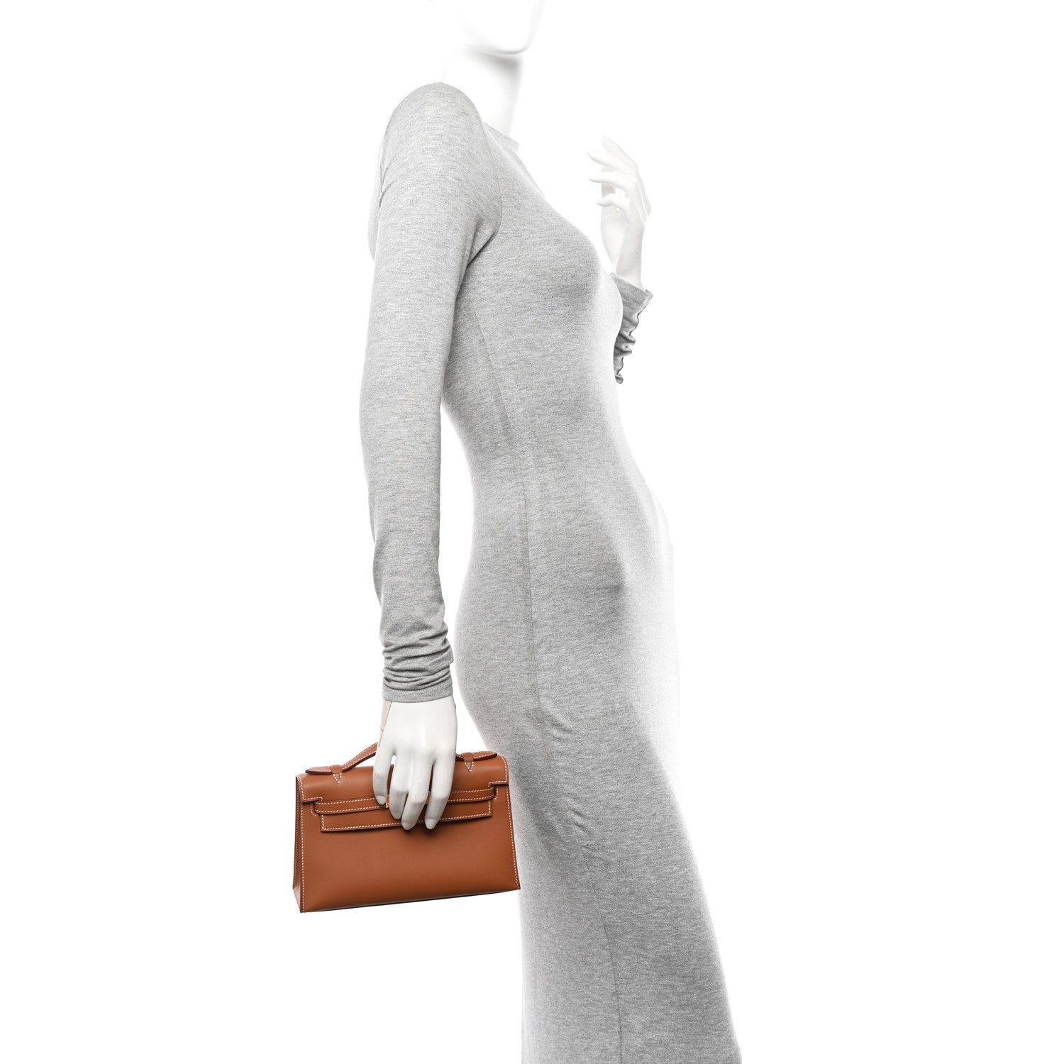 Hermes Swift Kelly Pochette Clutch Gold 2 of 11