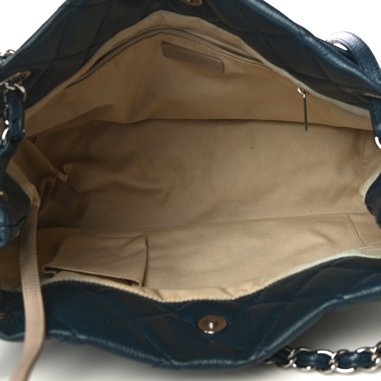 Caviar Timeless CC Soft Tote Navy Blue