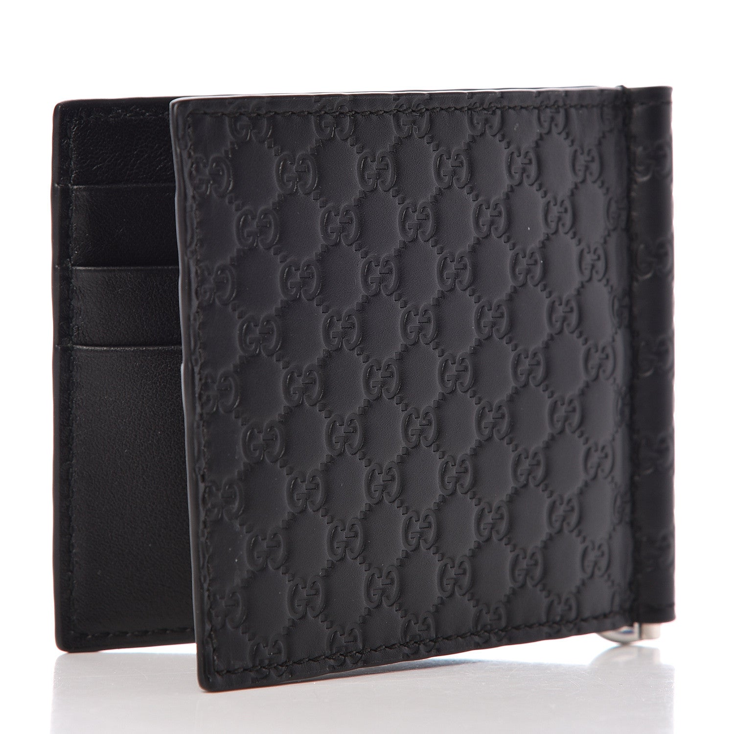 Gucci Microguccissima Bi-Fold Money Clip Wallet Black 3 of 7