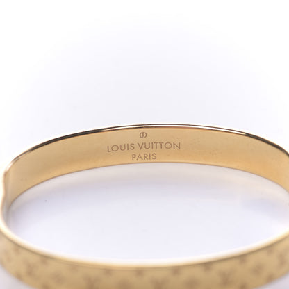 Louis Vuitton Brass Monogram Nanogram Cuff M Gold 5 of 8
