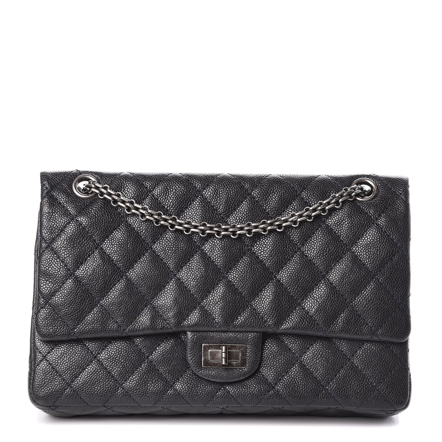 Chanel Caviar Quilted 2.55 Reissue 226 Flap Navy 1 of 9