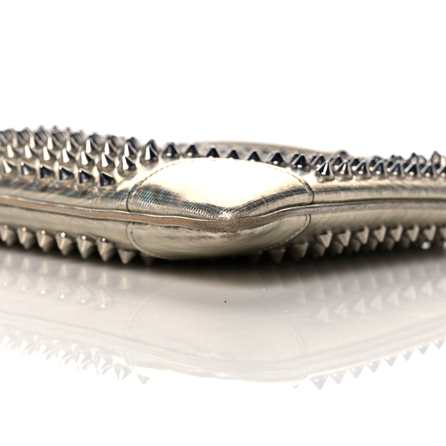 Christian Louboutin Metallic Specchio Spikes Loubiposh Chain Clutch Gold 9 of 13