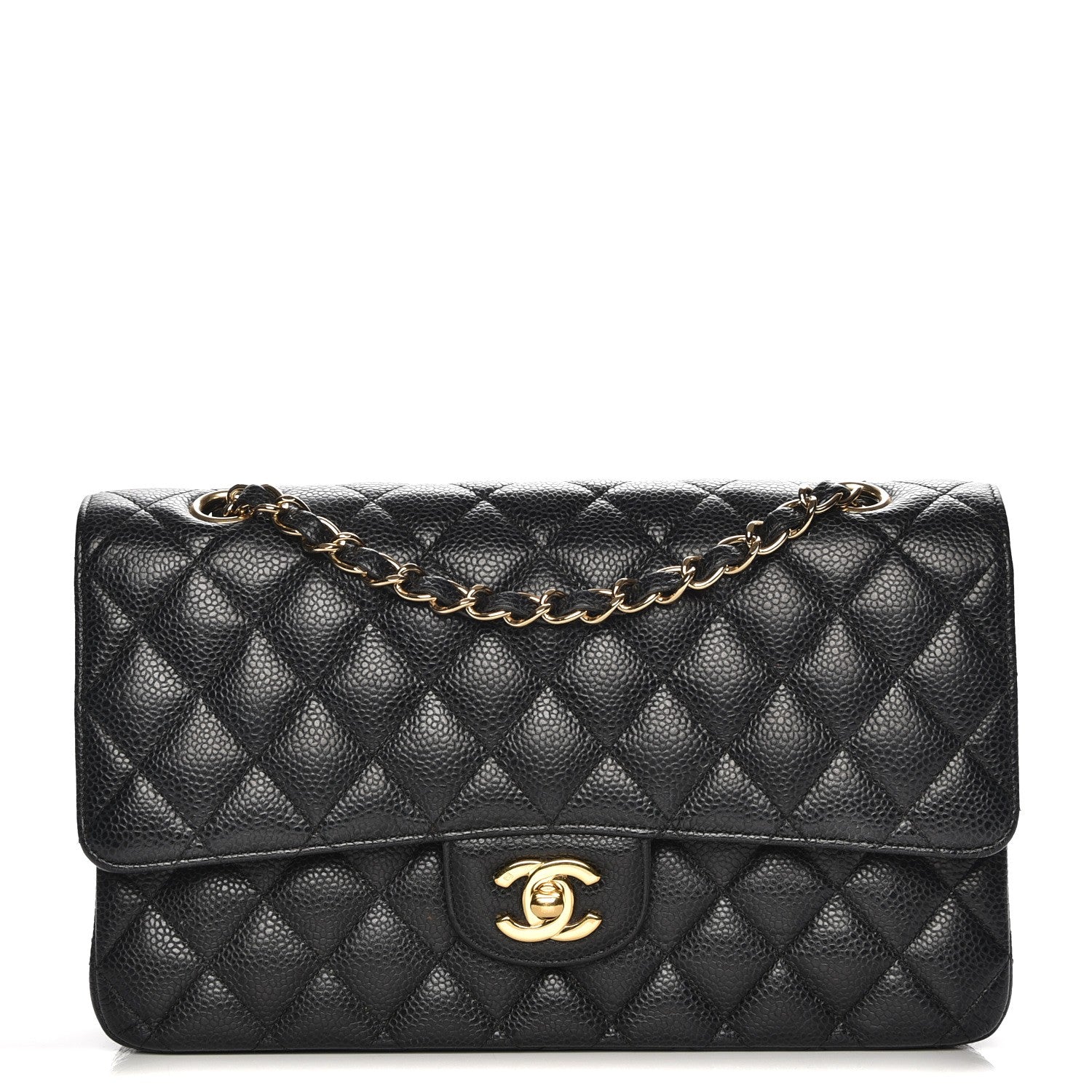 Chanel Caviar Quilted Medium Double Flap Black 1 of 12