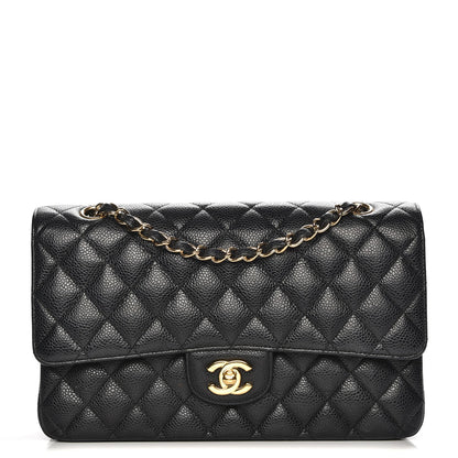 Chanel Caviar Quilted Medium Double Flap Black 1 of 12