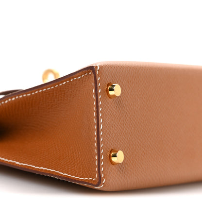 Hermes Epsom Mini Kelly Sellier 20 Gold 9 of 11