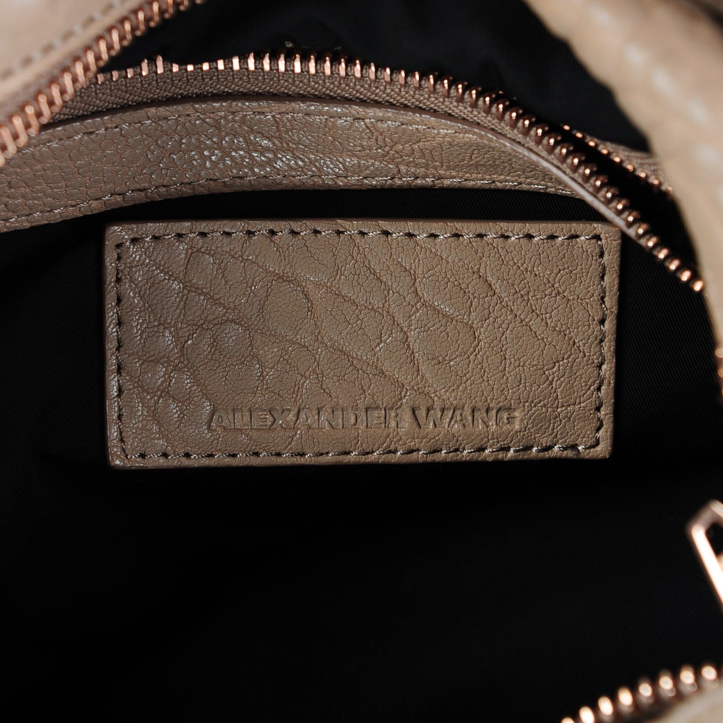 Alexander Wang Pebbled Lambskin Rocco Latte Rose Gold Hardware 6 of 9