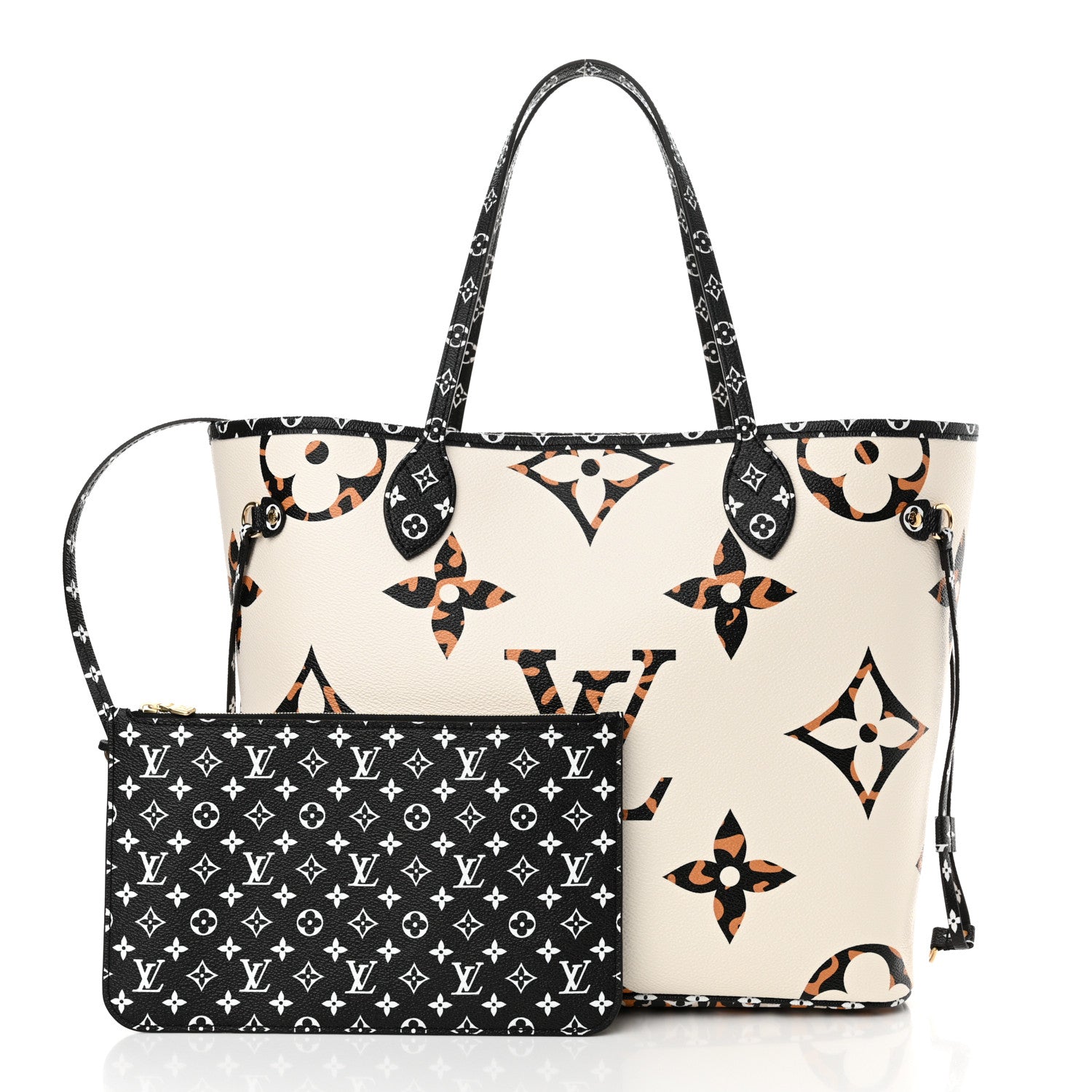 Louis Vuitton Monogram Giant Jungle Neverfull MM Ivory 3 of 12