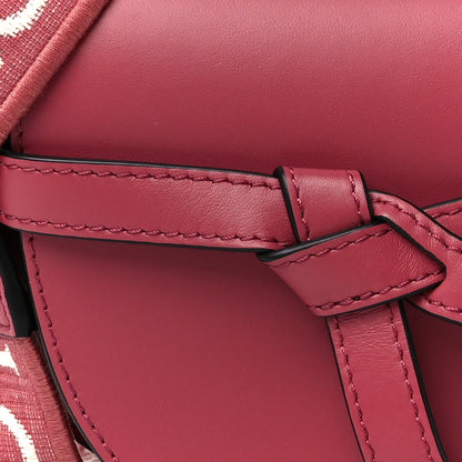 Loewe Calfskin Jacquard Mini Gate Dual Bag Plumrose 7 of 11