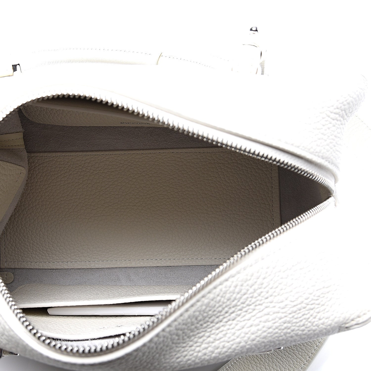 Delvaux Grained Bullskin Cool Box MM Satchel Ivory Black 4 of 9