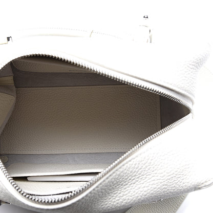 Delvaux Grained Bullskin Cool Box MM Satchel Ivory Black 4 of 9