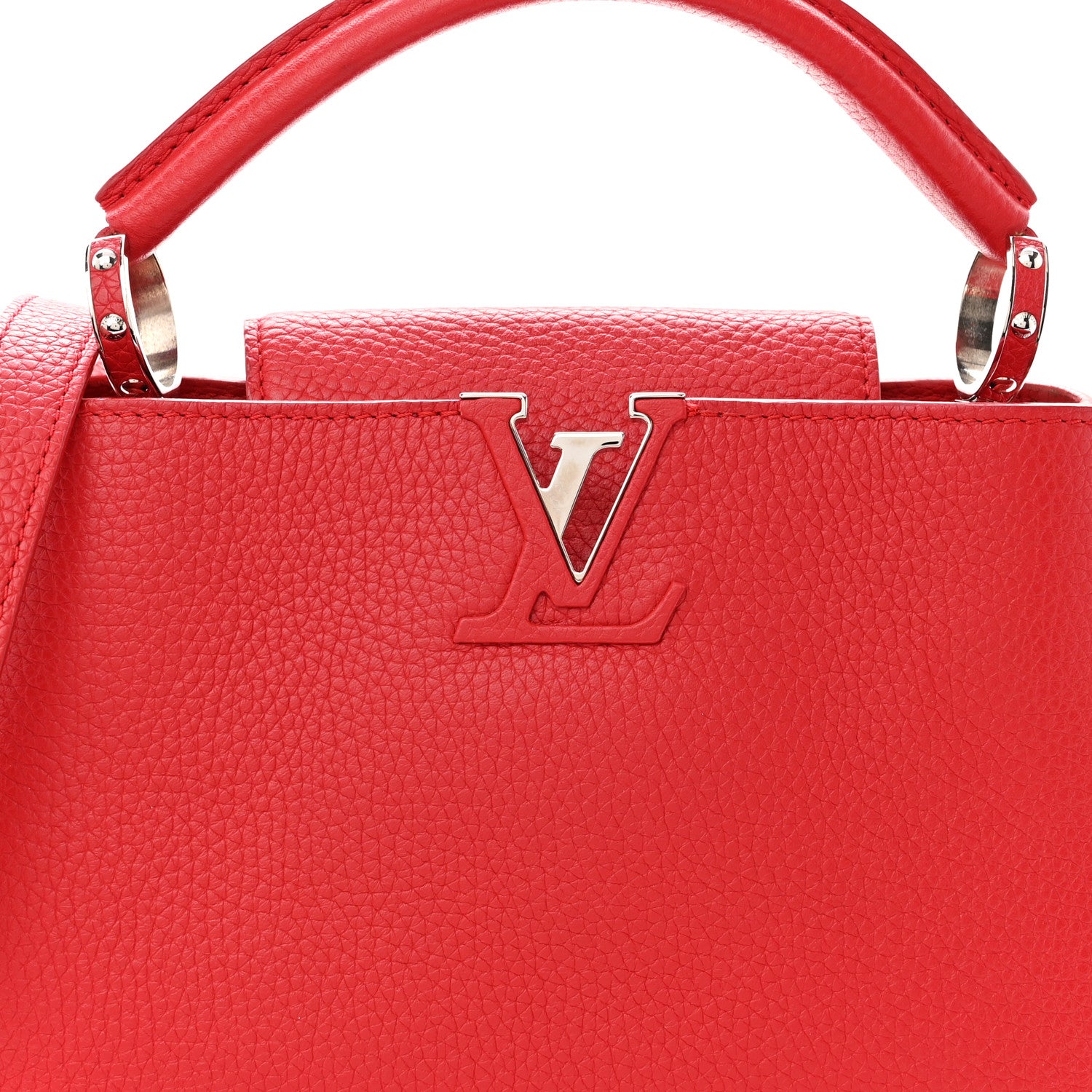 Louis Vuitton Taurillon Capucines BB Rubis 7 of 9