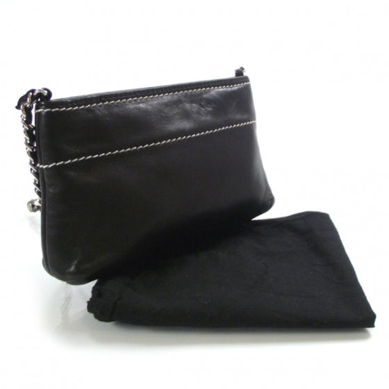 Chanel Leather Sac Pochette Black 4 of 9