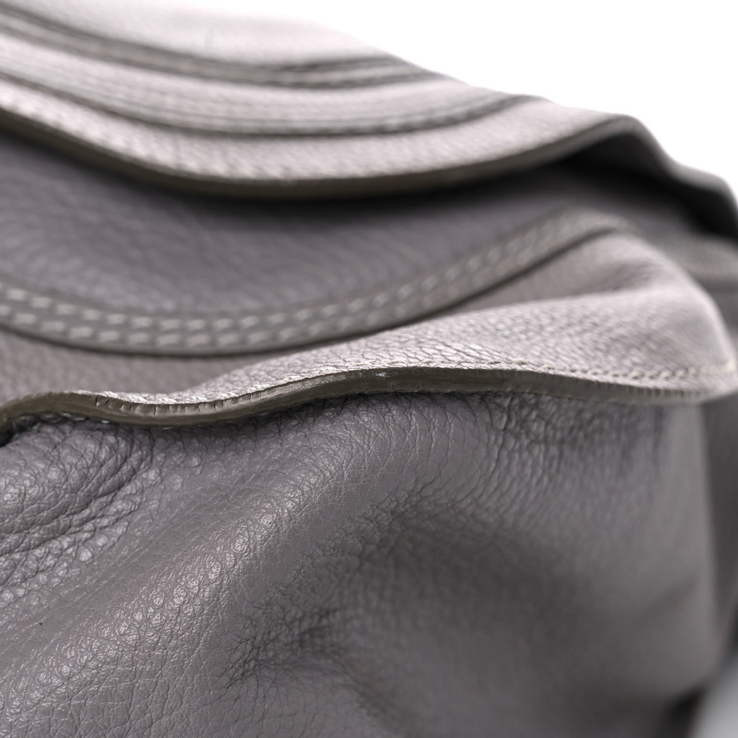 Calfskin Large Marcie Satchel Cashmere Grey
