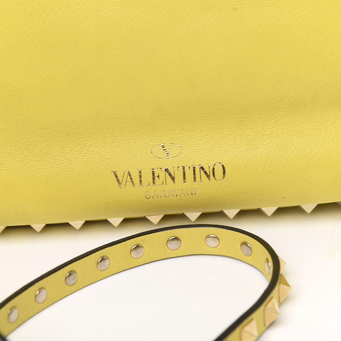 Vitello Small Rockstud Tote Water Yellow