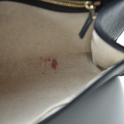 Gucci Pebbled Calfskin Medium Soho Clutch Black 8 of 9