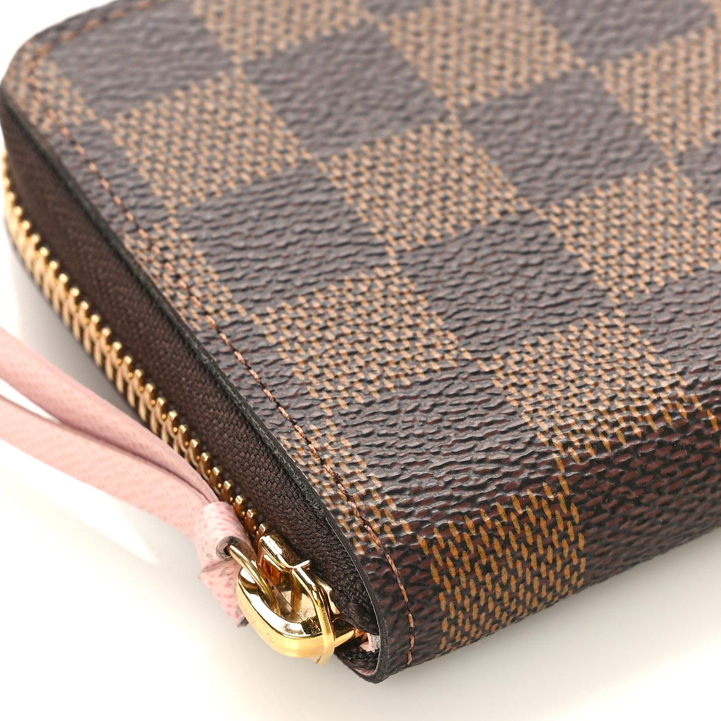 Damier Ebene Clemence Wallet Rose Ballerine