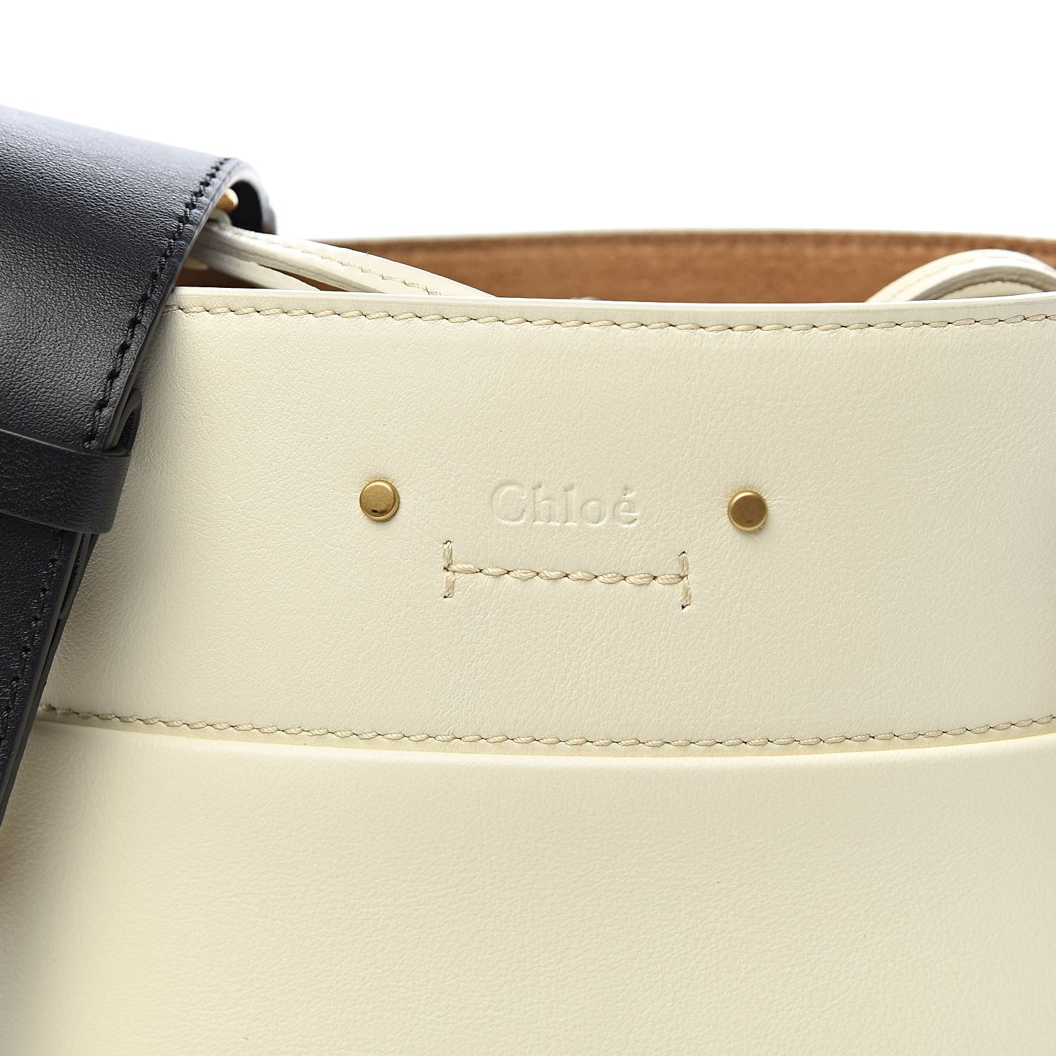 Chloe Smooth Calfskin Mini Roy Bucket Bag Natural White 10 of 10