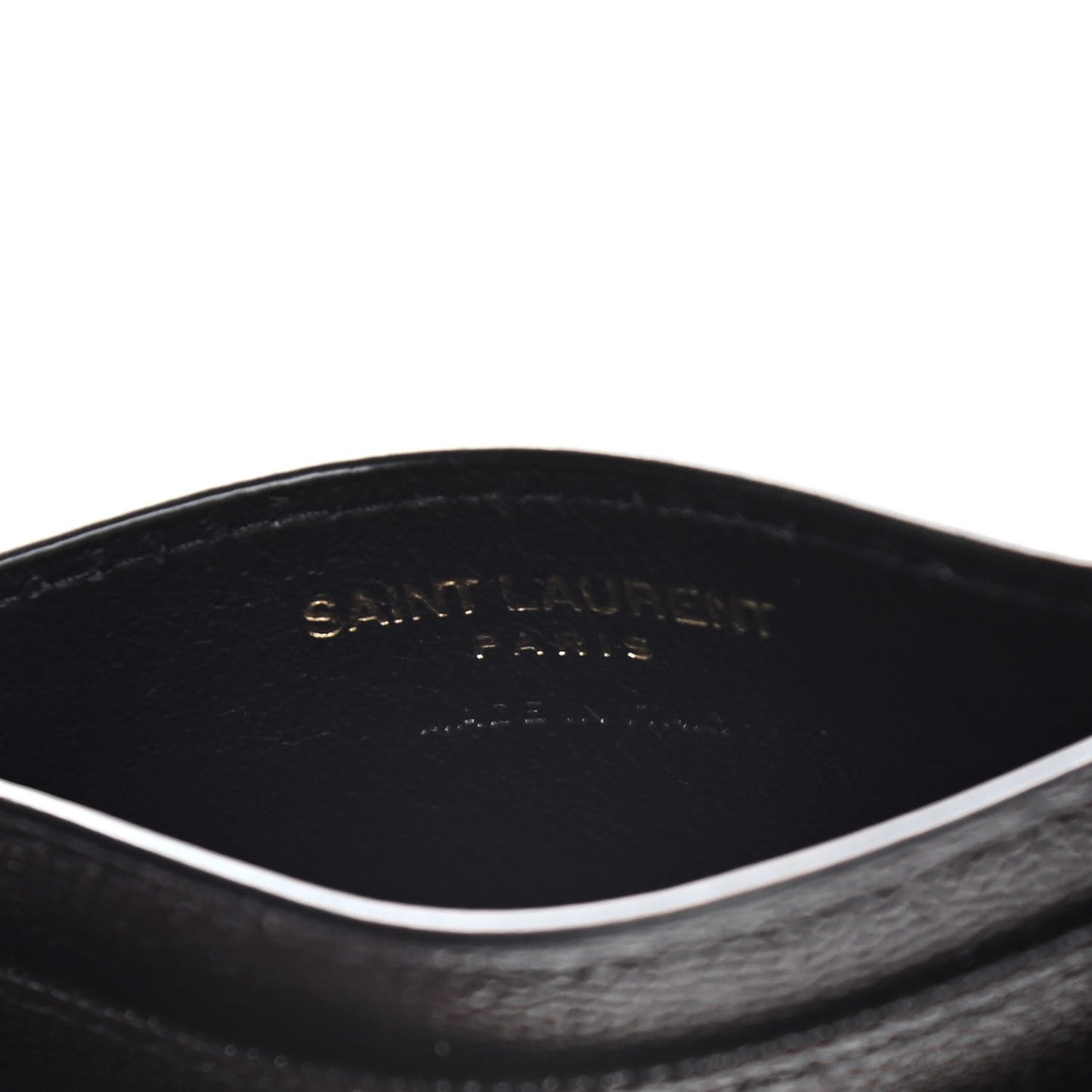 Grain De Poudre Matelasse Chevron Monogram Credit Card Case Black