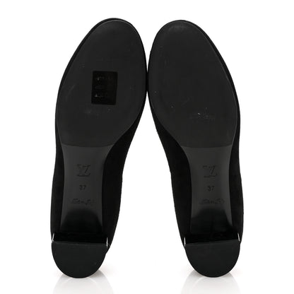 Louis Vuitton Suede Uniformes Pump 37 Black 6 of 9