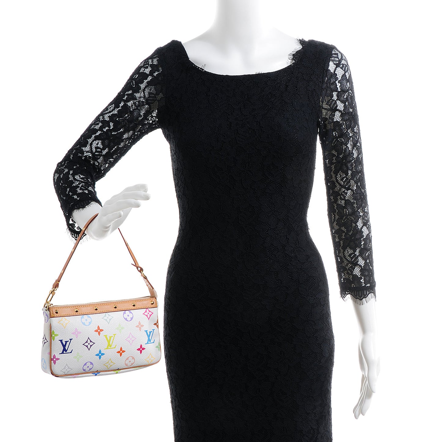 Monogram Multicolor Pochette Accessories White
