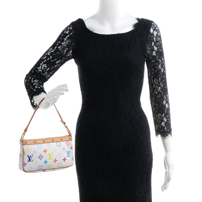 Louis Vuitton Monogram Multicolor Pochette Accessories White 2 of 8
