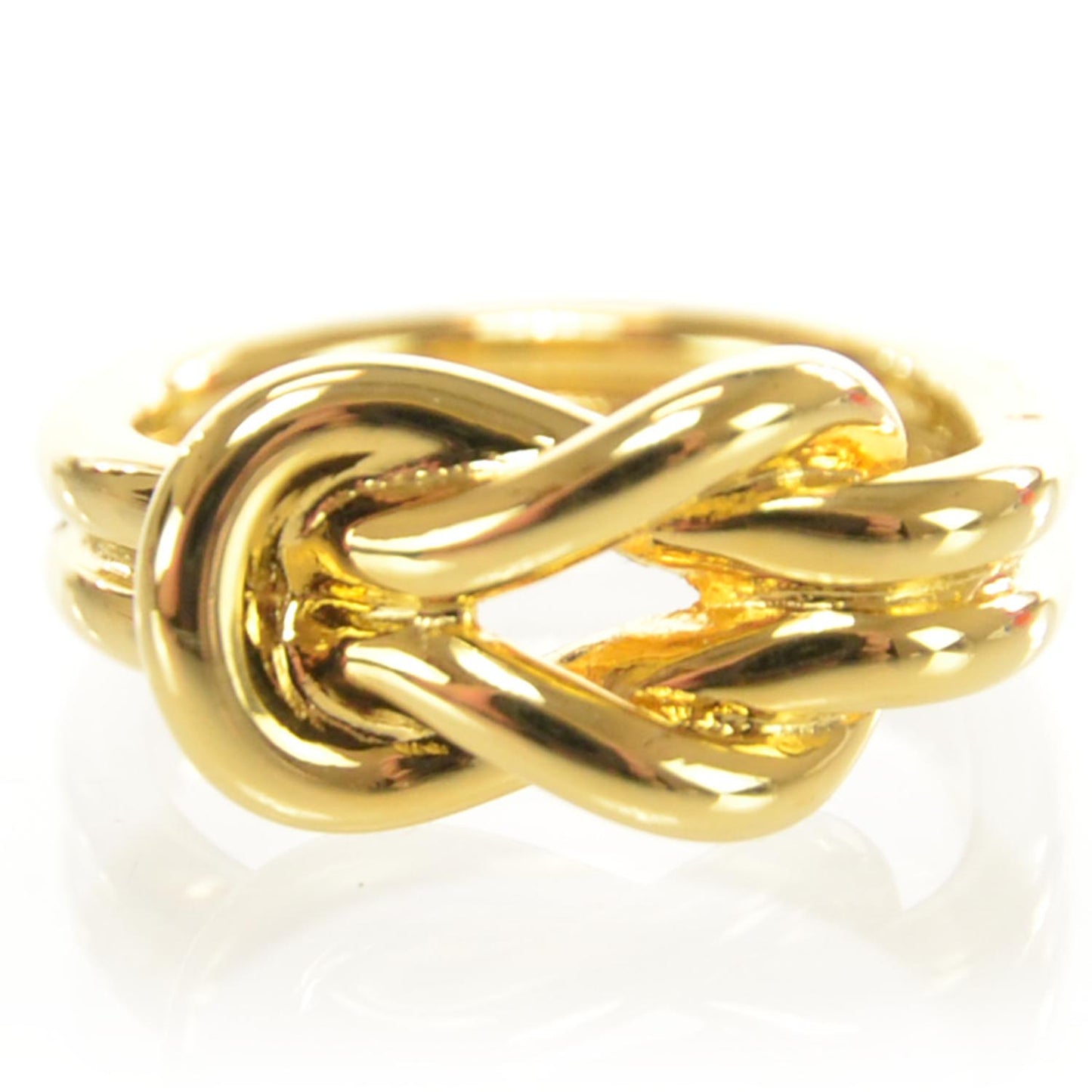 Knot Scarf Ring Gold