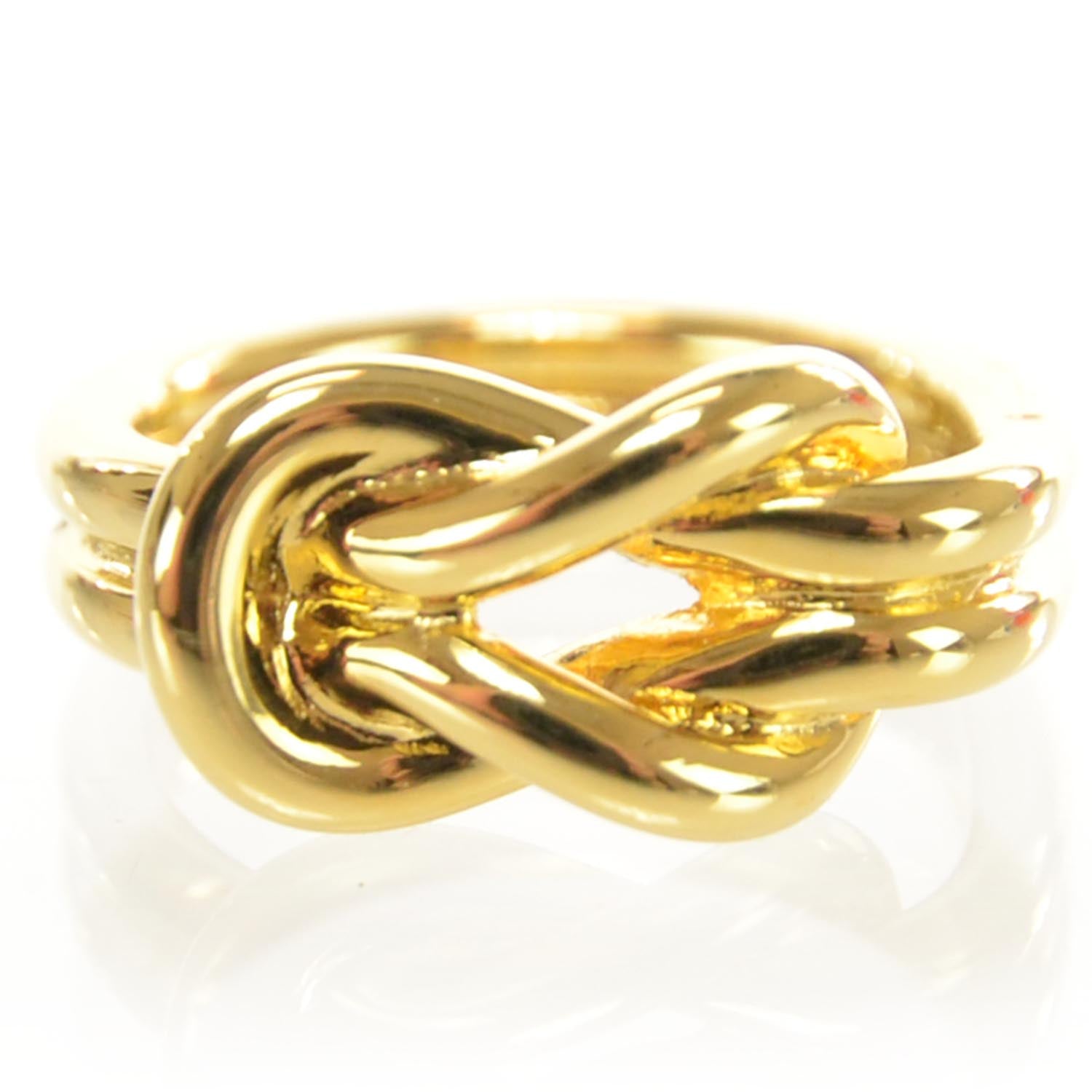 Hermes Knot Scarf Ring Gold 1 of 5
