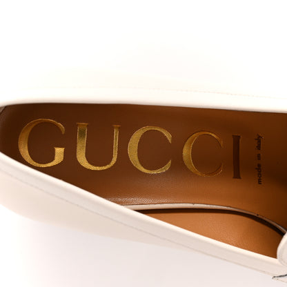 Gucci Malaga Kid Interlocking G Fringe 55mm Loafer Pumps 39 Mystic White 8 of 10