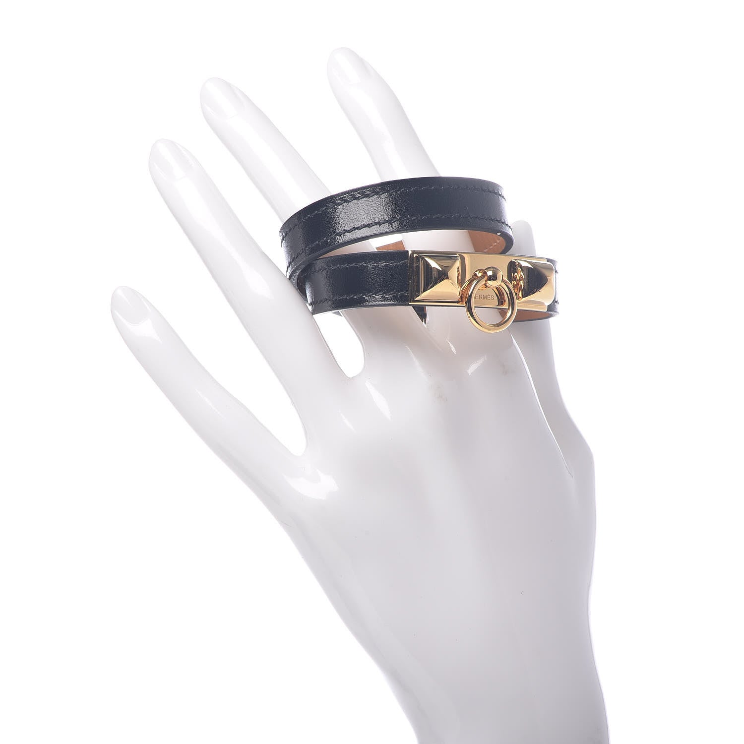 Hermes Box Rivale Double Tour Bracelet T2 Black 2 of 6