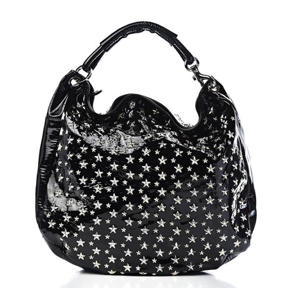 Jimmy Choo Patent Star Studded Large Sky Hobo Black 3 of 15