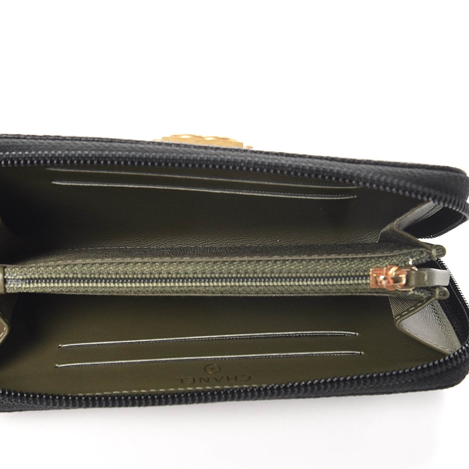 Chanel Caviar Quilted Small Boy Zip Around Wallet Black 5 of 9