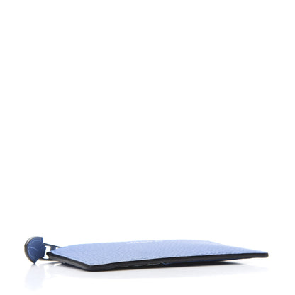 Burberry Calfskin Somerset Coin Case Card Holder Blue Grey 4 of 5