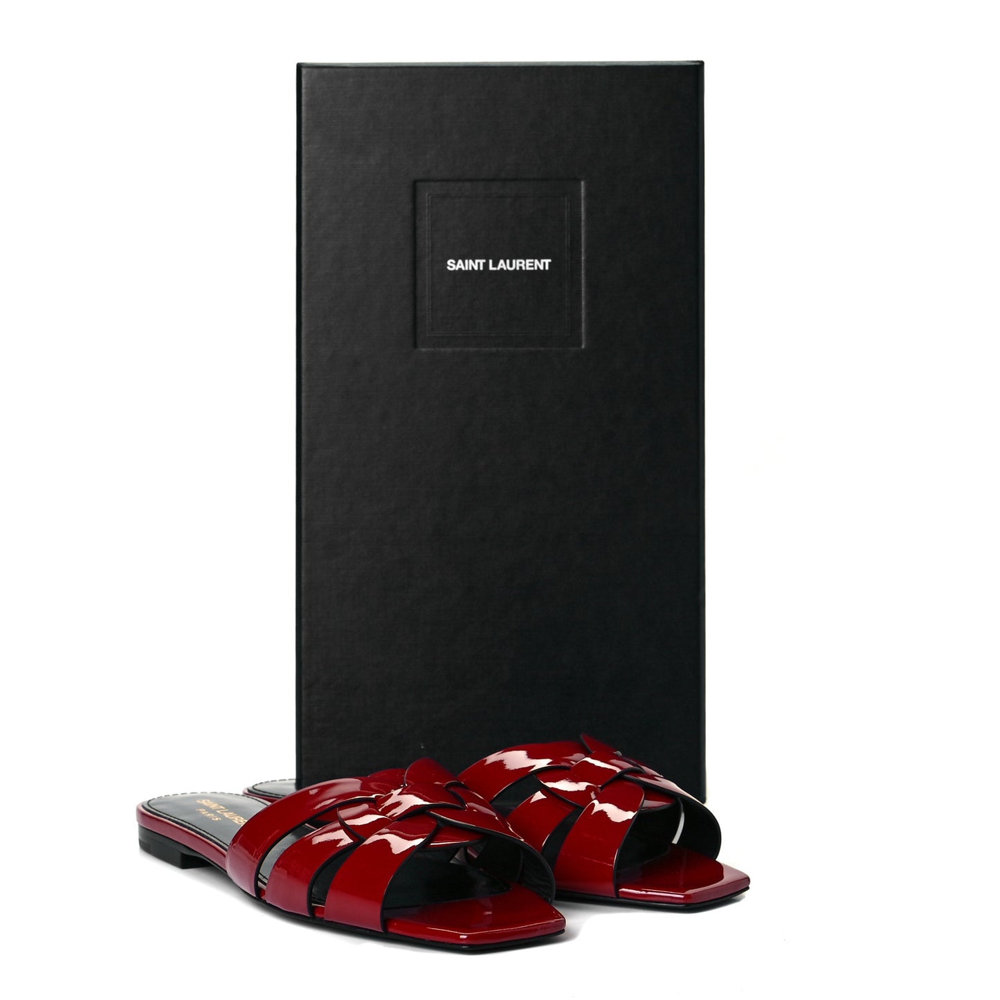 Patent Tribute 05 Slide Sandals 36.5 Red