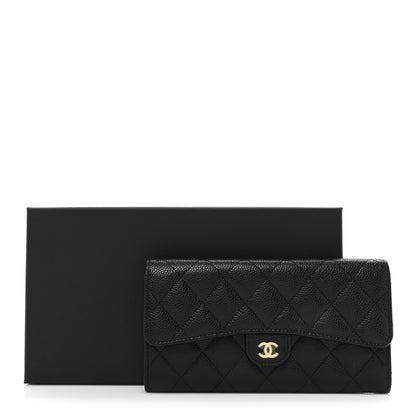 Chanel Caviar Quilted Large Flap Wallet Black 18 of 18