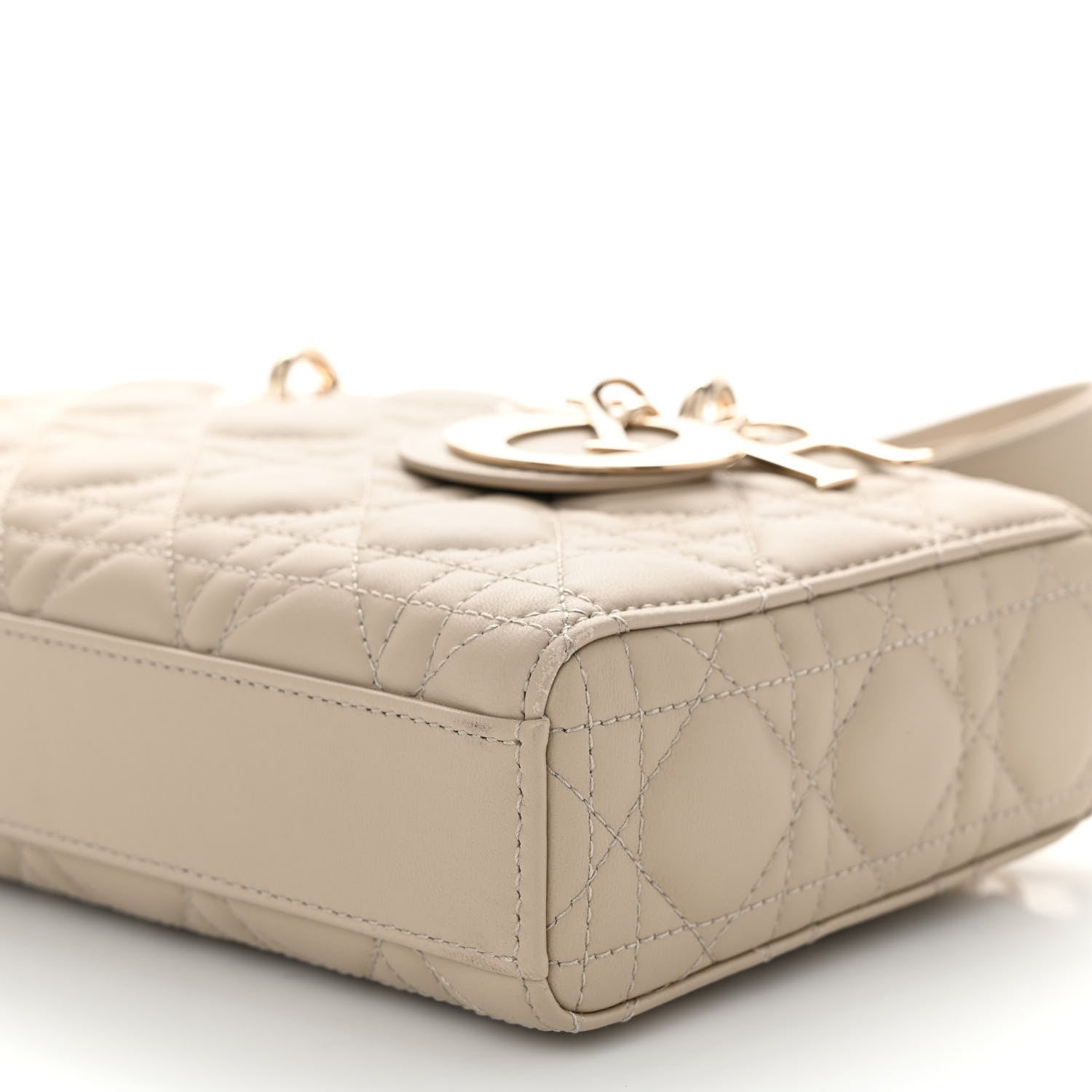 Christian Dior Lambskin Cannage Medium Lady D-Joy Sand 9 of 9