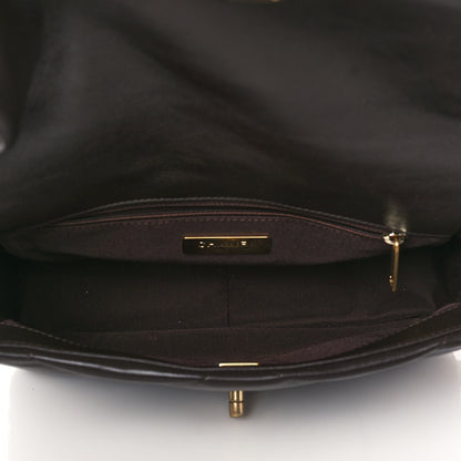 Chanel Lambskin Quilted Medium Chanel 19 Flap Dark Brown 5 of 10