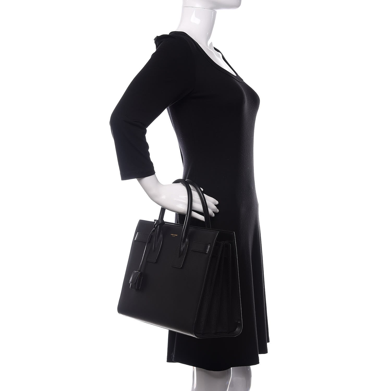 Saint Laurent Calfskin Small Sac De Jour Black 2 of 9