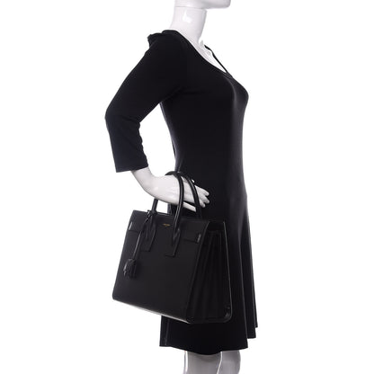 Saint Laurent Calfskin Small Sac De Jour Black 2 of 9
