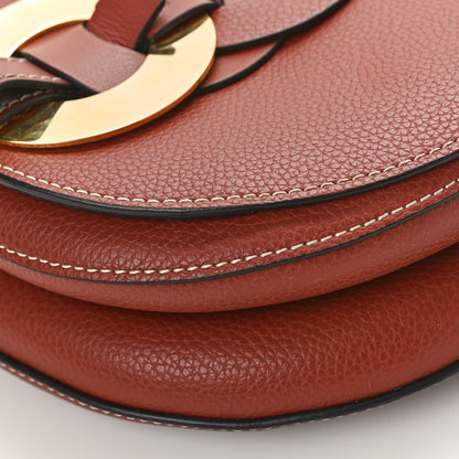 Chloe Grained Calfskin Small Darryl Saddle Crossbody Bag Sepia Brown 9 of 9